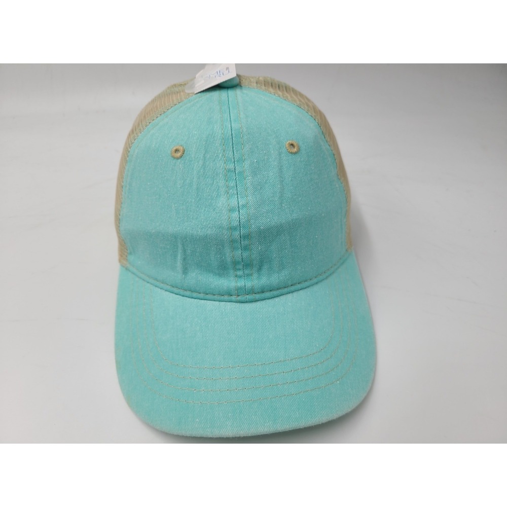 Blank Plain Time & Tru Mesh Trucker Snapback Hat Cap Dad Men Women Mint Beige
